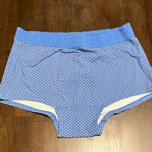 Colsie Blue Polka Dot High Waist Shorts
